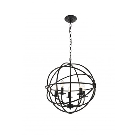 Elegant Lighting Octavia 5 light dark brown Pendant LD4006D20DB